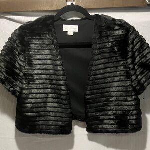Jessica Simpson Black Faux Fur Jacket